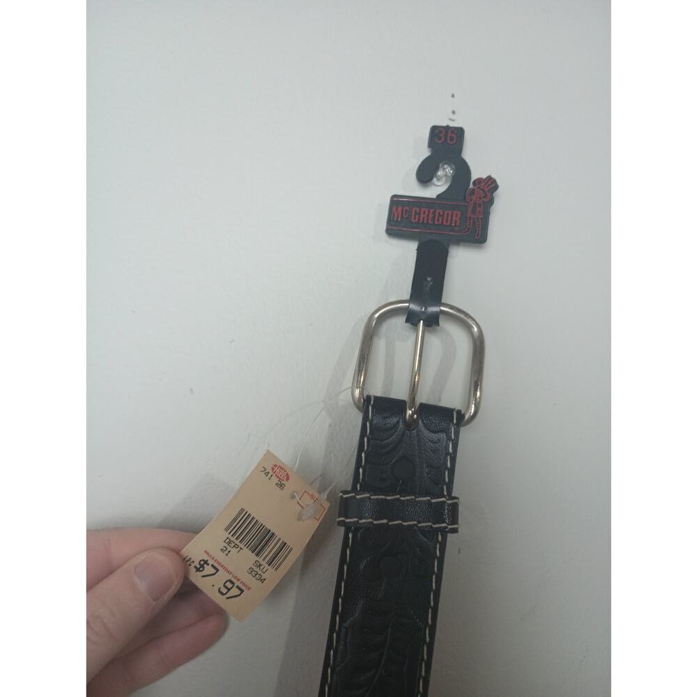 Vtg Mcgregor Leather Belt Men's Size‎ 36 NWT Dead Stock Made USA
